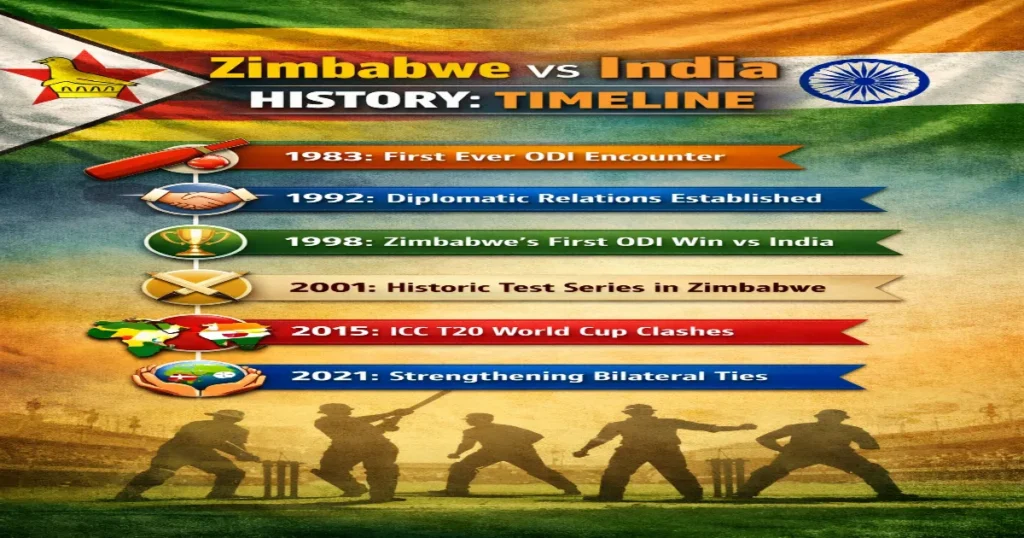 Zimbabwe vs India History: Timeline of Matches and Milestones