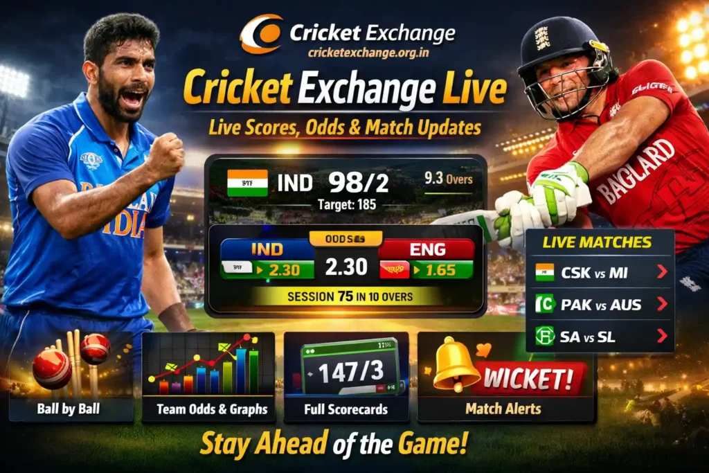Cricket Exchange Live Live Scores, Odds and Match Updates