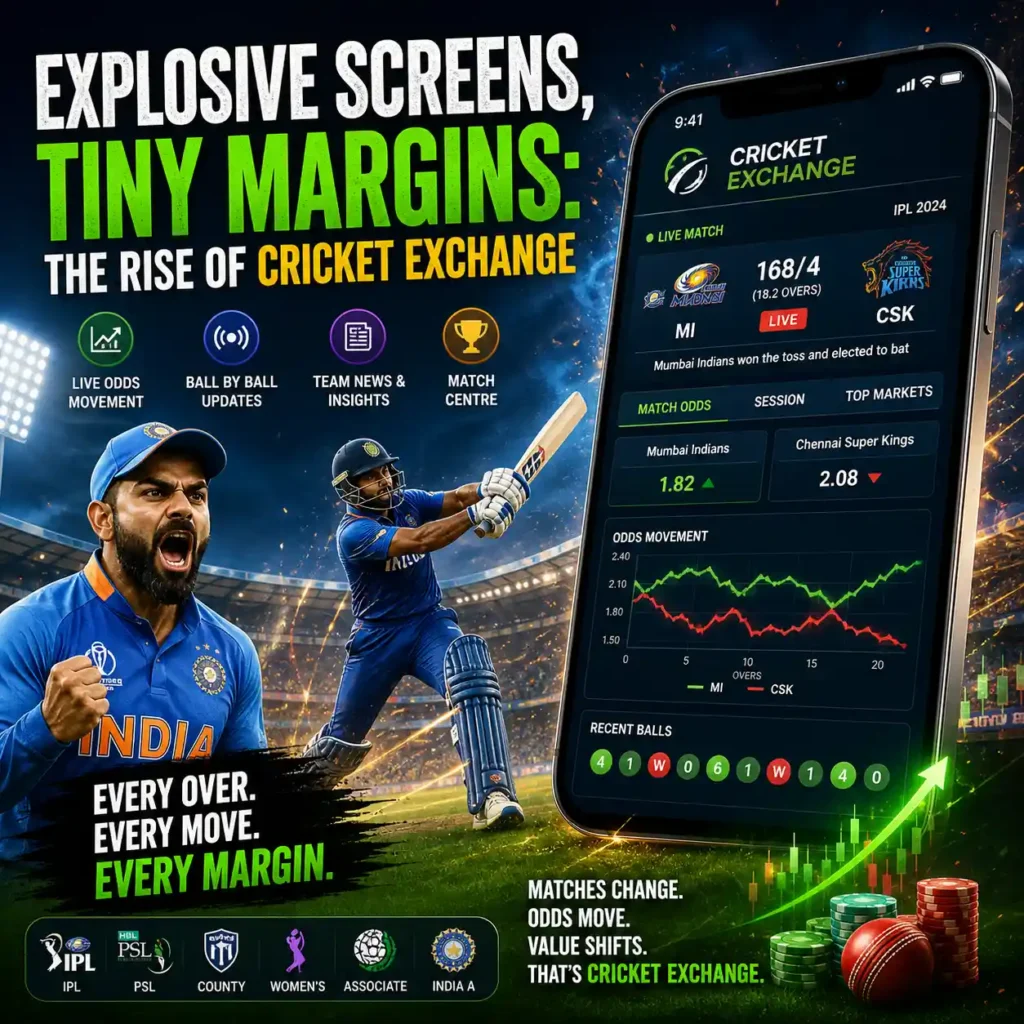 Explosive Screens, Tiny Margins The Rise Of Cricket Exchange