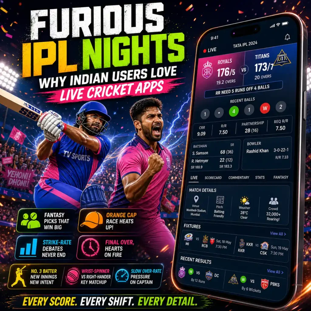 Furious IPL Nights Why Indian Users Love Live Cricket Apps