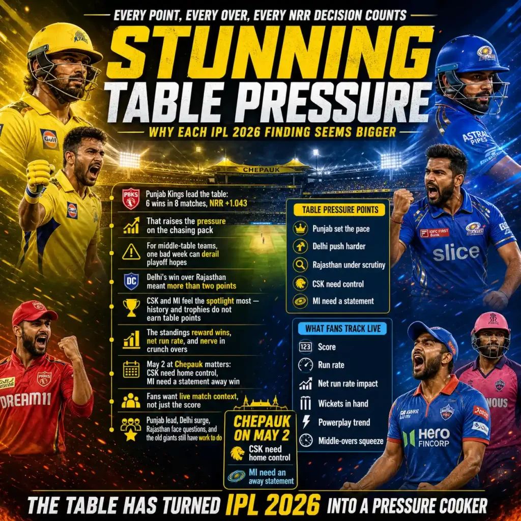 Stunning Table Pressure Why Each IPL 2026 Findings seem Bigger.